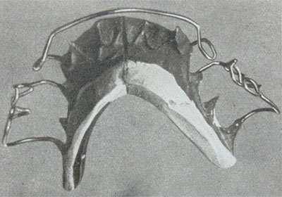 Lower jaw plate